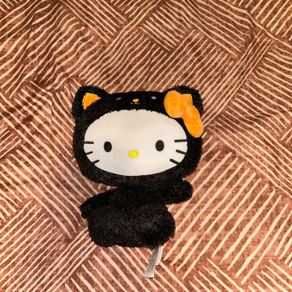 Hello Kitty Black and Orange Plush Toy